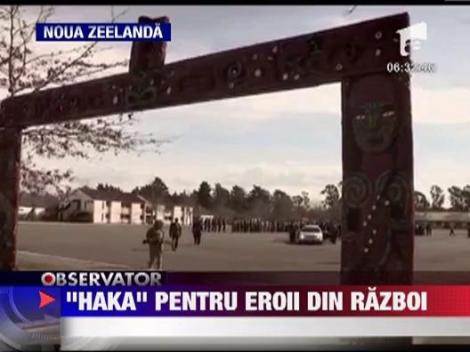 Soldati omagiati prin traditionalul dans maori "haka"