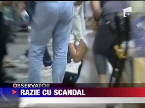 Razie cu scandal intr-un complex comercial