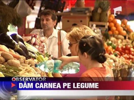 Mai multe legume si mai putina carne! Romanii si-au schimbat obiceiurile alimentare din cauza crizei 