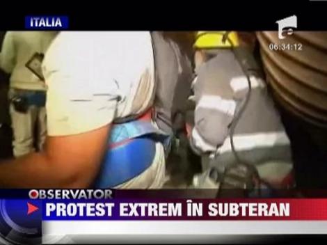 Minerii din singura mina de carbune din Italia recurg la gesturi extreme