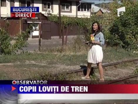 Bucuresti: Doi copii au fost loviti de tren. Unul dintre ei se afla in stare grava