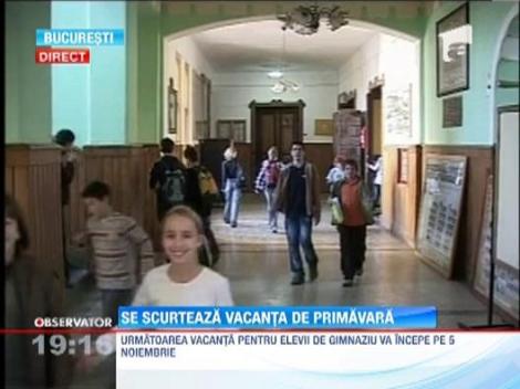 Elevii pierd o saptamana din vacanta de primavara