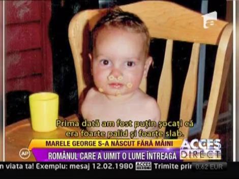 George, baiatul fara maini care "simte" muzica