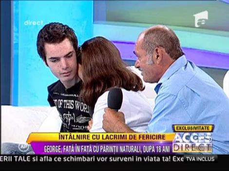 Parintii lui George, chitaristul fara maini, izbucnesc in lacrimi la intalnirea cu acesta