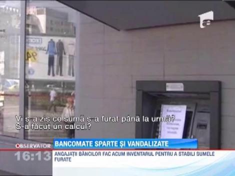 Mai mult bancomate au fost sparte si vandalizate la Iasi