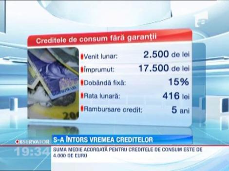 Cererea pentru creditele de consum a crescut cu 60%