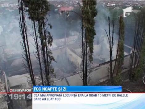 Incendii puternice in Maramures! Doua hale si o fabrica de mezeluri au luat foc
