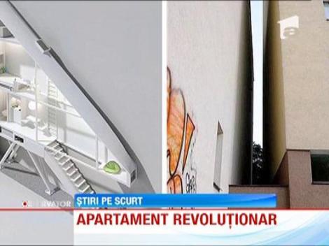 Apartament de 120 de centimetri latime! Este prevazut un dormitor, un living, bucatarie si o baie