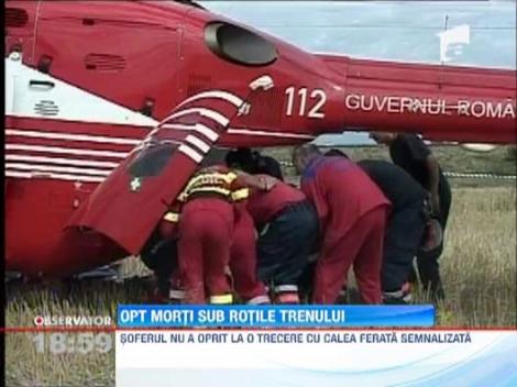 Covasna: Un tractor cu muncitori a fost lovit de un tren - 8 morti, un ranit grav