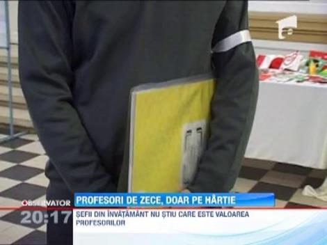Profesori de zece, doar pe hartie