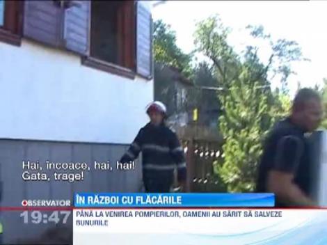 Incendiu devastator la Busteni! O casa a fost topita de flacari