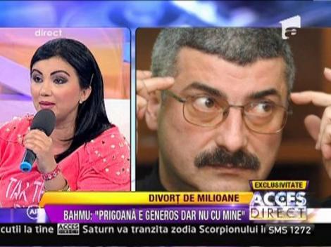 Adriana Bahmuteanu: "Nu vreau nimic din averea lui Prigoana"
