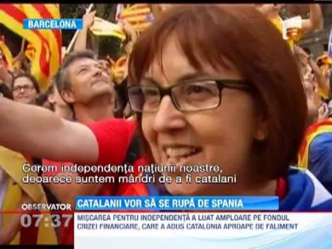 Catalanii vor sa se rupa de Spania! Ei cer independenta regiunii