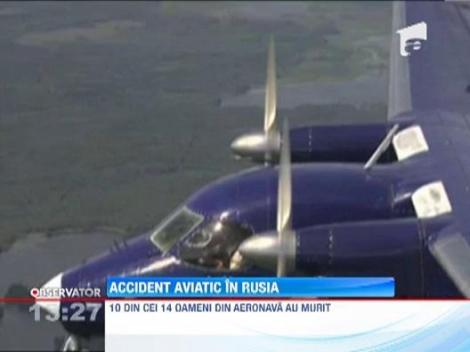 Un avion s-a prabusit in Rusia. Zece persoane au murit