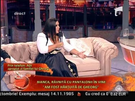 Bianca Rus: "Gheorg ma pupa si se descheia la pantaloni!"