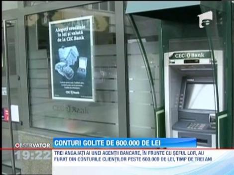 Trei angajati ai unei sucursale CEC din Cluj s-au "servit" cu aproape 700.000 lei din conturile clientilor