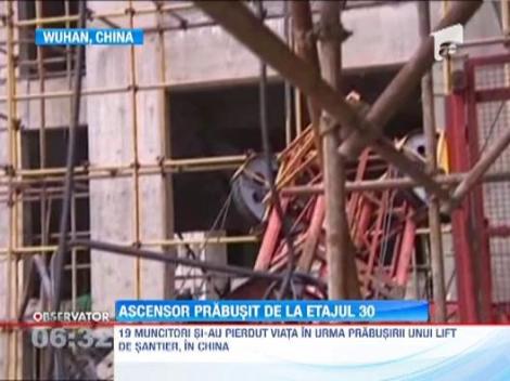19 muncitori si-au pierdut viata in urma prabusirii unui lift de santier, in China