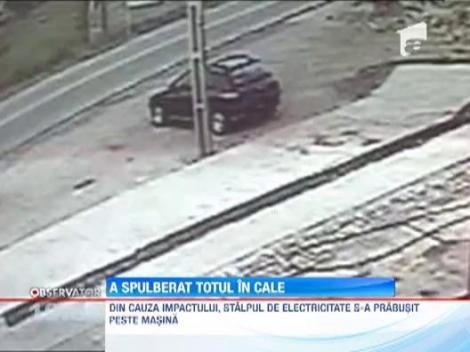 IMAGINI SOCANTE! Impact devastator pe un drum din Gorj