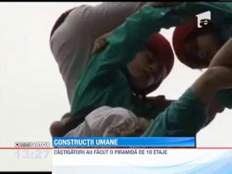 Concurs de piramide umane in Spania
