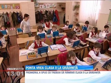 Victor Ponta, despre clasa zero: "Cred ca ne-am grabit putin si am dat batai de cap parintilor"