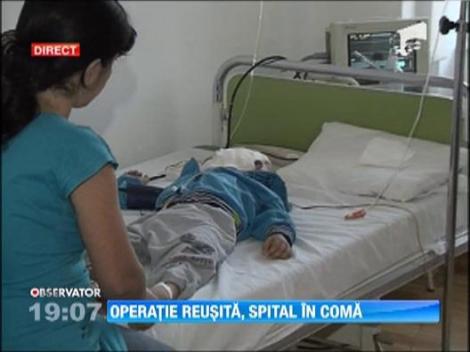 UPDATE / Baietelul de 5 ani care suferea o tumora gigant, operat cu succes