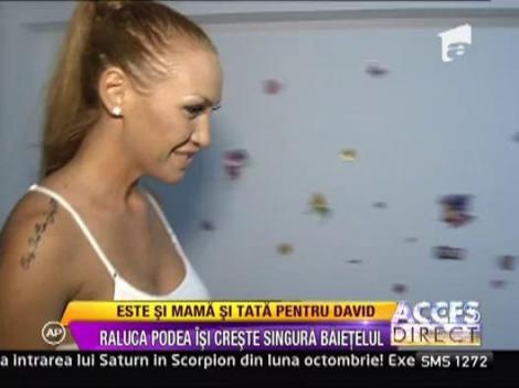 Raluca Podea isi creste singura baietelul