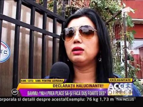 Adriana Bahmuteanu: "Lui Prigoana nu-i prea place sa-si faca dus foarte des"