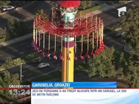 Zeci de oameni au ramas blocati in carusel, intr-un parc de distractii din California