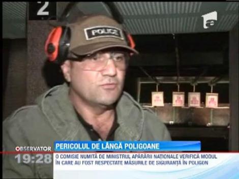 Ancheta dupa ce un glont tras intr-un poligon a ajuns in parcarea unui supermarket