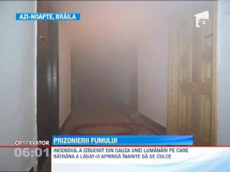 Un incendiu a cuprins un bloc din Braila! 