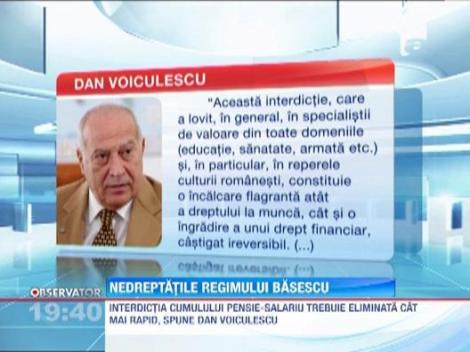 Nedreptatile regimului Basescu: interdictia de a cumula salariul cu pensia in sistemul public