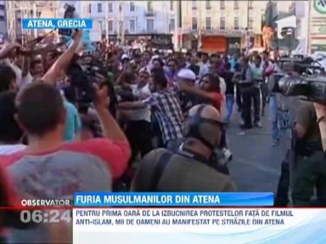 Protest impotriva filmului anti-islam, dispersat cu gaze lacrimogene la Atena