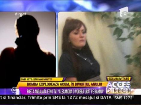 Fosta angajata Etno TV: "Adriana Bahmuteanu nu o cunoaste pe Alexandra"