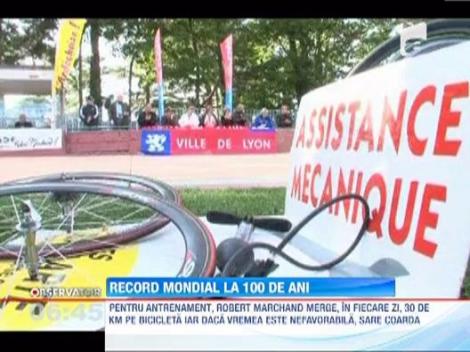 Un sportiv de 100 de ani a batut recordul Frantei la ciclism