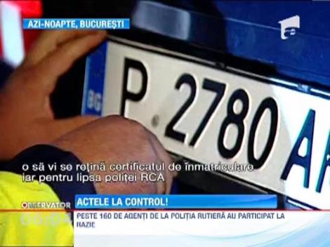 Actele la control! Razie a politistilor rutieri, pe strazile Capitalei