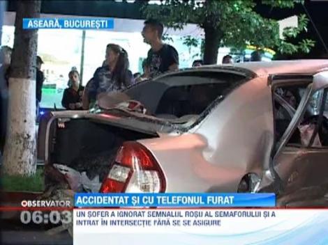 Ranit intr-un accident rutier, un tanar a ramas si fara telefonul mobil, dupa ce a fost jefuit
