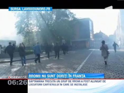 Rromii, OUT din Franta - Sute de oameni au protestat la Lille