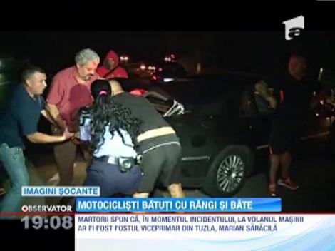 Patru motociclisti, snopiti in bataie cu rangile pe sosea la Tuzla