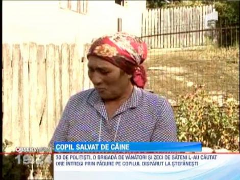 Un caine politist a devenit eroul copilului bolnav de autism, care s-a pierdut sambata prin padure!