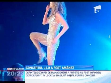 Jennifer Lopez si-a amanat concertul din Romania!