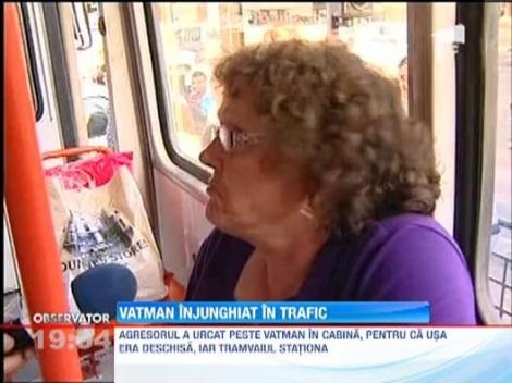 Un vatman a fost injunghiat de un sofer nervos in centrul Capitalei! Zeci de calatori au asistat la scena