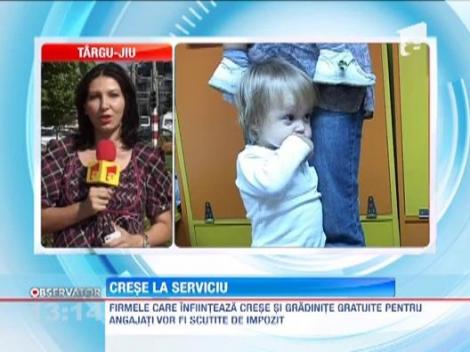Firmele care infiinteaza crese si gradinite gratuite pentru angajati vor fi scutite de impozit