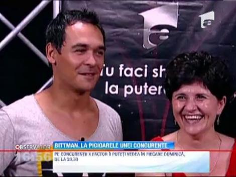 Dan Bittman, la picioarele unei concurente