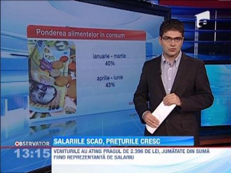 Statistica: Veniturile familiilor au scazut cu 1,4%, fata de primele trei luni ale anului