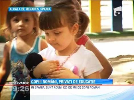 Copiii romani din Spania, privati de educatie