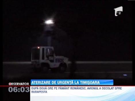 Aterizare de urgenta la Timisoara! Un avion a ramas fara combustibil