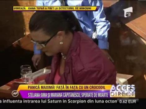Steliana Sima si Mariana Ionescu Capitanescu, aproape de a fi muscate de un crocodil!