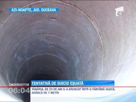 Tentativa de suicid esuata! Suparat ca este cercetat pentru furt s-a aruncat intr-o fantana seaca