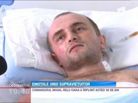 Pilotul ranit in tragedia aviatica de la Craiova, sarbatorit in spital