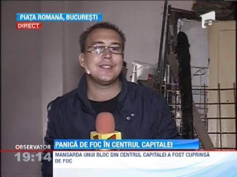 Incendiu puternic in centrul Capitalei